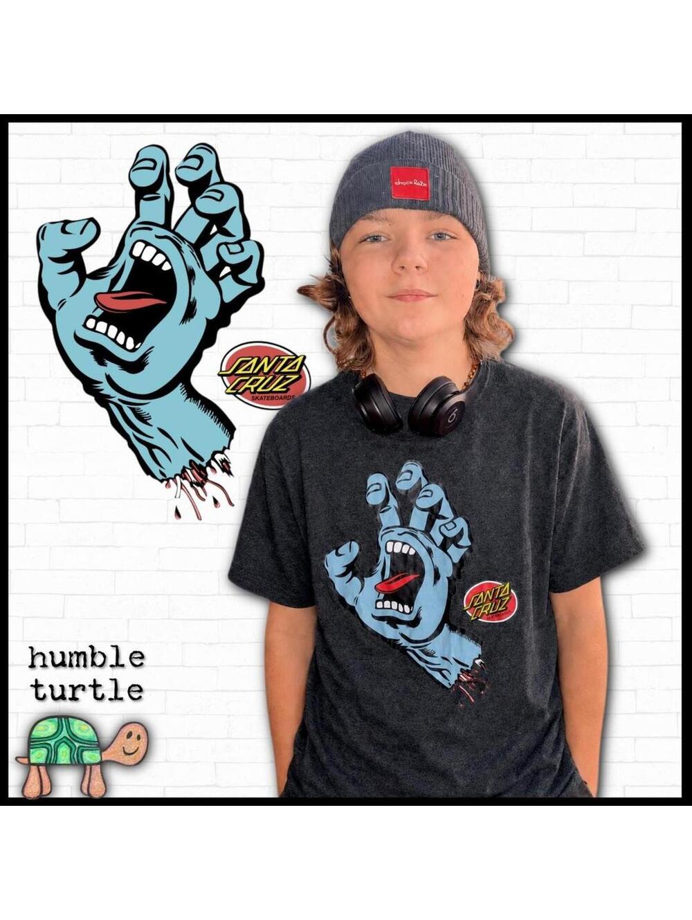 Santa Cruz Screaming Hand Dark Gray Custom-made T-shirt | Men’s M/L